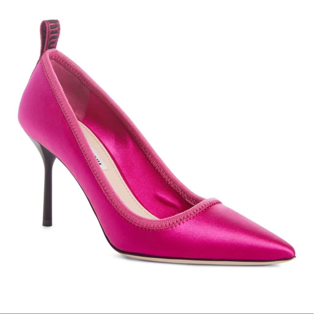 Miu Miu Pointed Toe Pump Pink, Size 5us / 35eu (Worn Twice- Like New)